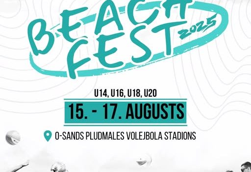 “BEACH FEST 2025’’ sacensības pludmales volejbolā jau 15.-17.augustā
